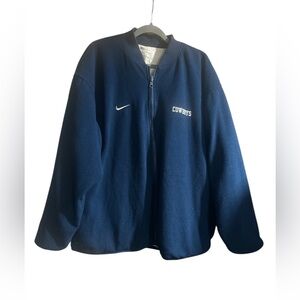 Nike Dallas Cowboys Vintage Reversible Fleece Bomber Jacket